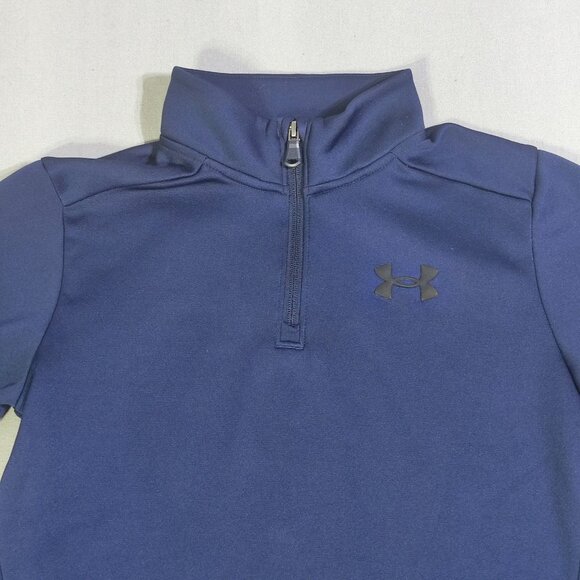 Under Armour zip neck pullover / sweatshirt youth boy size M purplish blue - Picture 2 of 10